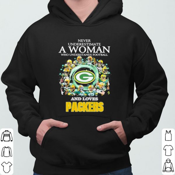 Never Underestimate A Woman Who Understand Football And Loves Packers shirt 3