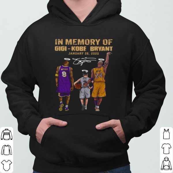 In memory of Gigi Kobe Bryant Signatures shirt 3
