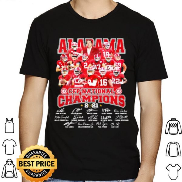 Alabama Cfp National Champions 2021 Signature Player Team Football shirt 1