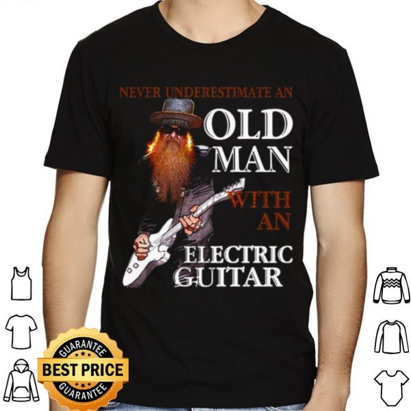 Bass Guitar Never Underestimate An Old Man With An Electric Guitar shirt 1