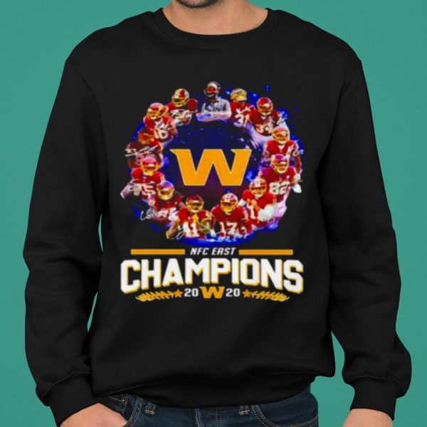 Washington Football Team Nfc East Champions 2020 Signatures shirt 2