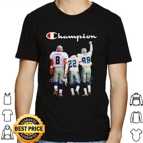 Dallas Cowboys Champions Aikman Smith Irvin Signature shirt 1