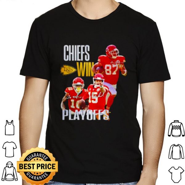 Kansas City Chiefs Win Playoffs Signatures shirt 1