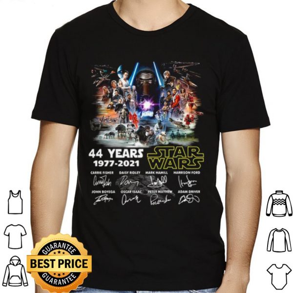 44 Years 1977 2021 Star Wars Signatures shirt 1