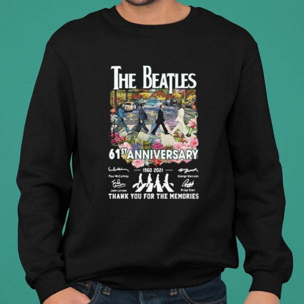 The Beatles 61st Anniversary Signature Thank You For The Memories shirt 2