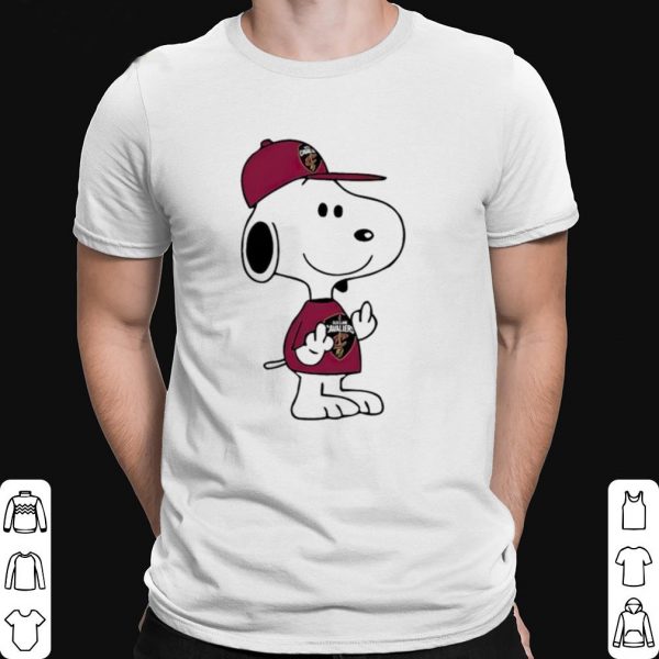 Snoopy Cleveland Cavaliers NBA Double Middle Fingers Fuck You shirt 1