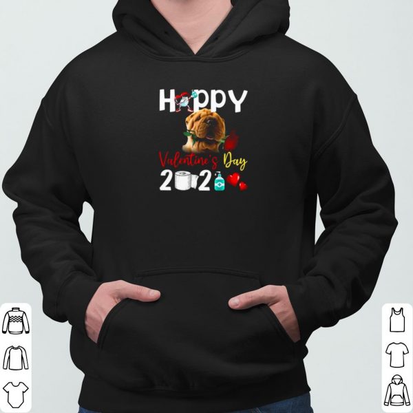 Shar Pei Happy Valentines Day With Toilet Paper 2021 shirt 3