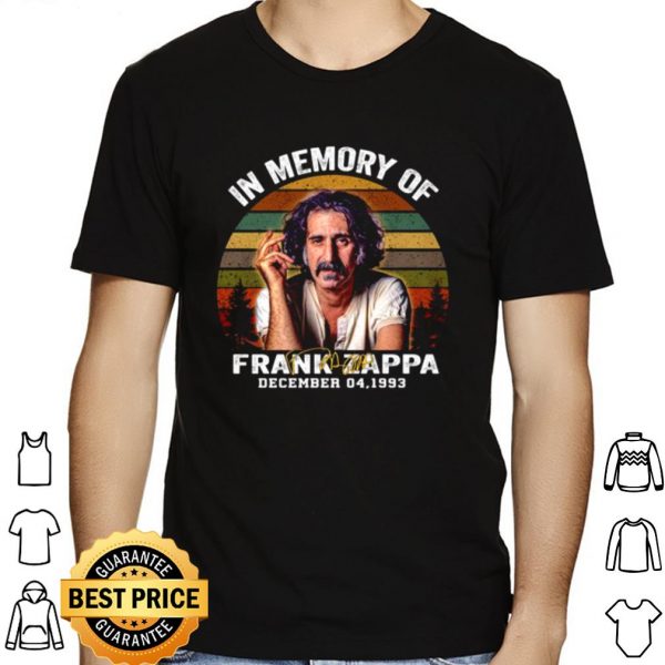 In Memory Of Frank Zappa December 04 1993 Vintage shirt 1