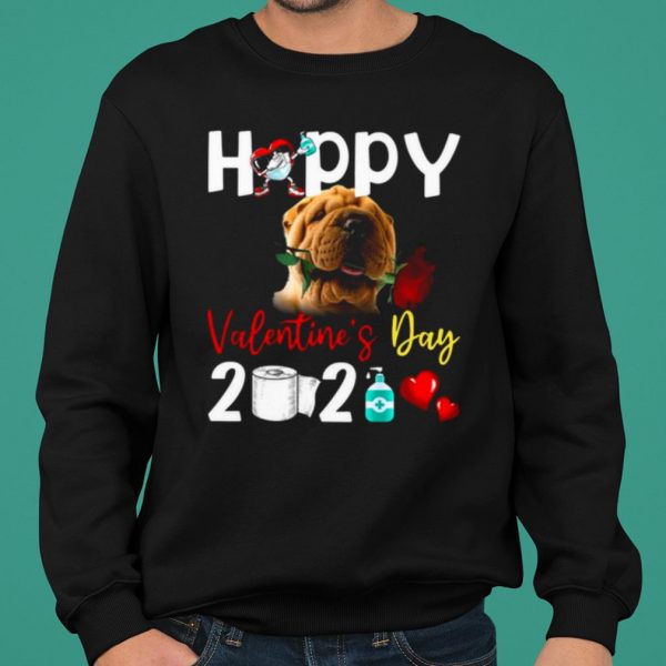 Shar Pei Happy Valentines Day With Toilet Paper 2021 shirt 2