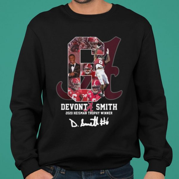 6 Devonta Smith 2020 Heisman Trophy Winner Signature shirt 2