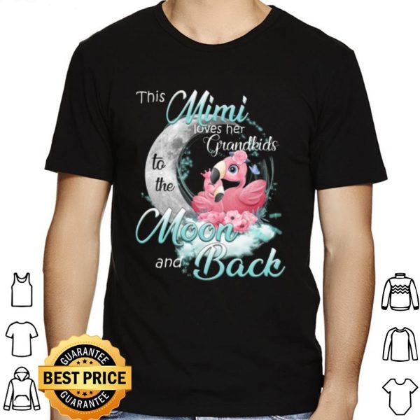Flamingo This Mimi Loves Her Grandkids To The Moon And Back shirt 1