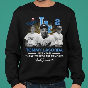 Los Angeles Dodgers Tommy Lasorda 1927 2021 Thank Memories Signature shirt 4