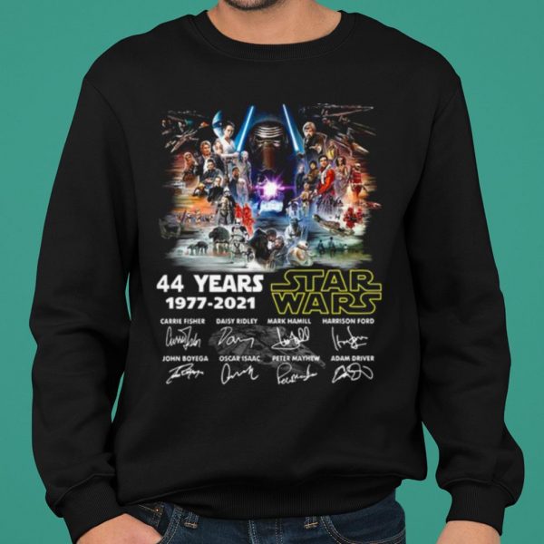 44 Years 1977 2021 Star Wars Signatures shirt 2