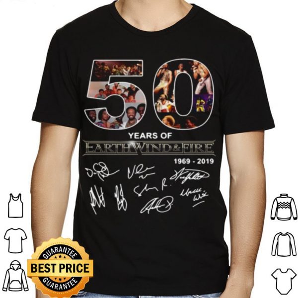 50 Years Of Earth Wind And Fire 1969 2019 Signatures shirt 1