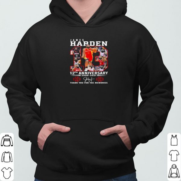 James Harden 12th Anniversary 2009 2021 Thank You For The Memories shirt 3