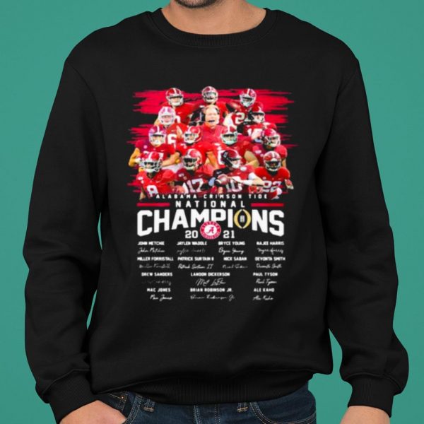 Alabama Crimson Tide College Football Playoff National Champions 2021 Signature shirt 2