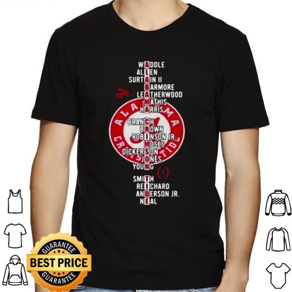 Alabama Crimson Tide Player Team Name shirt 1