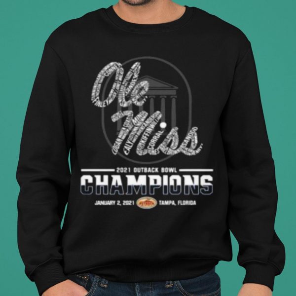 Ole Miss Rebels 2021 Outback Bowl Champions Raymond James shirt 2
