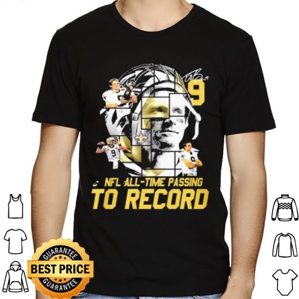 New Orleans Saints Nfl all time passing to record signature shirt 1