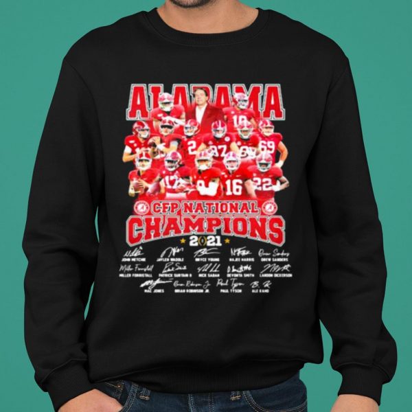 Alabama Cfp National Champions 2021 Signature Player Team Football shirt 2