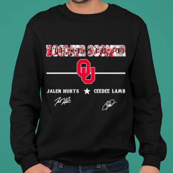 Boomner Sooner Jalen Hurt And Ceedee Lamb Signature shirt 2