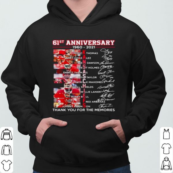 61st Anniversary 1960 2021 Kansas Chiefs Thank You For The Signature shirt 3