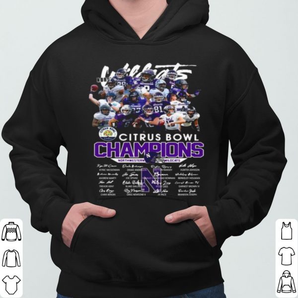Citrus Bowl Champions Northwestern Wildcats Signatures shirt 3