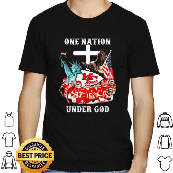 One Nation Under God Chiefs Eagle American Flag shirt 1