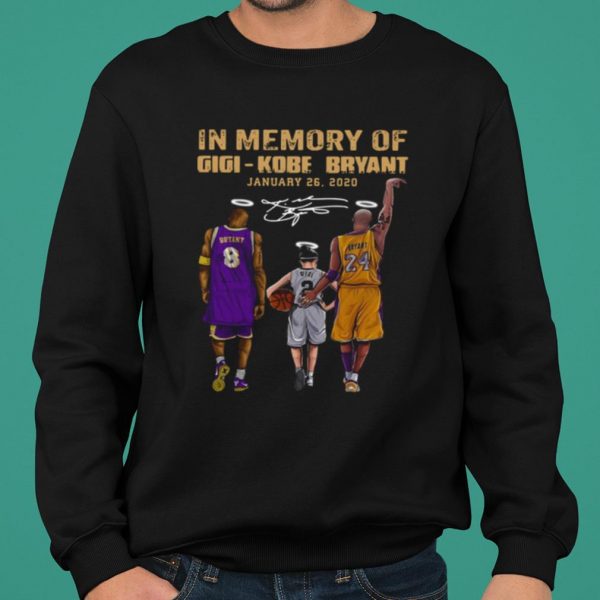 In memory of Gigi Kobe Bryant Signatures shirt 2