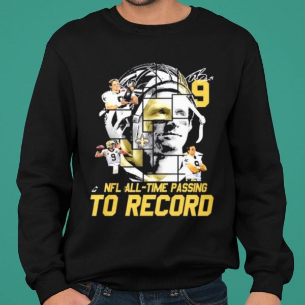New Orleans Saints Nfl all time passing to record signature shirt 2