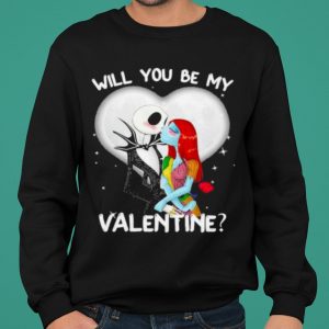 Jack Skellington and Sally will you be my Valentine 2021 shirt 4