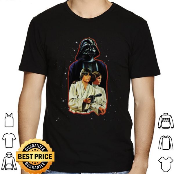 Star Wars Classic Luke Leia Darth Vader Illustration shirt 1