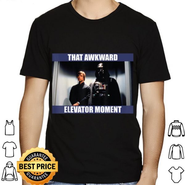 Star Wars Darth Vader & Luke That Awkward Elevator Moment shirt 1