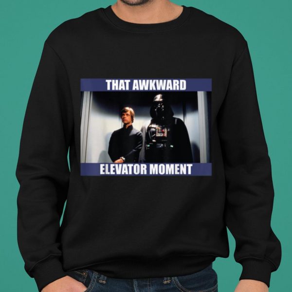 Star Wars Darth Vader & Luke That Awkward Elevator Moment shirt 2