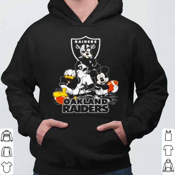 Mickey Mouse Donald Duck And Goofy With Oakland Raiders Sport shirt 3