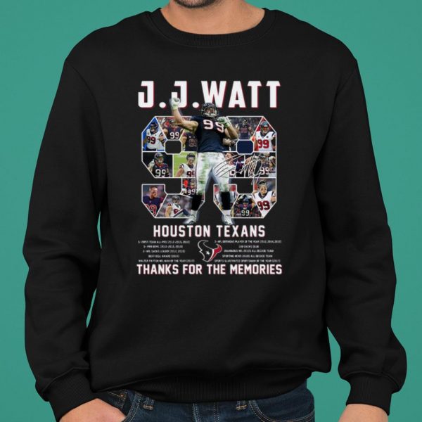 Justin James Watt Houston Texans Thanks For The Memories shirt 2