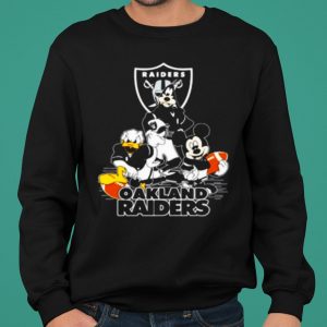 Mickey Mouse Donald Duck And Goofy With Oakland Raiders Sport shirt 5