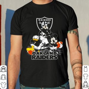 Mickey Mouse Donald Duck And Goofy With Oakland Raiders Sport shirt 7
