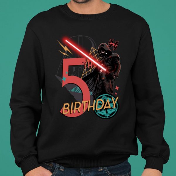 Star Wars Darth Vader 5th Birthday Abstract shirt 2