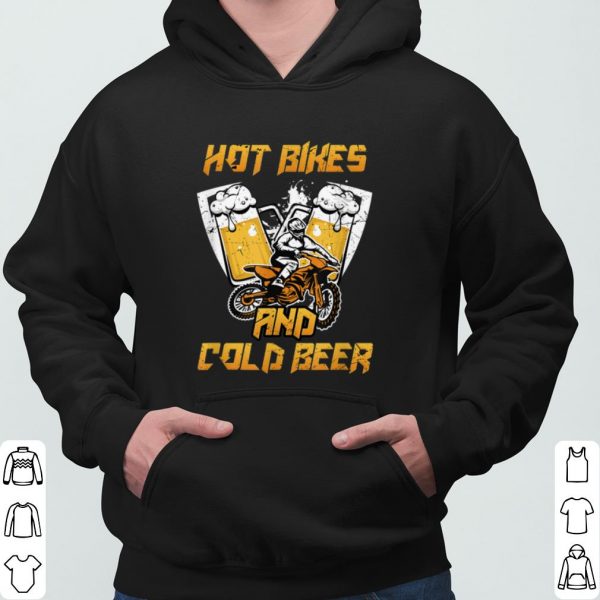 Motorcycle Hot Bikes and Cold Beer shirt 3