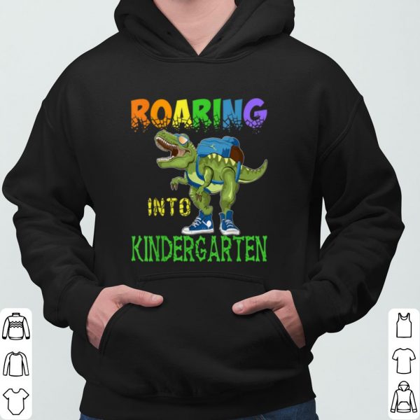Roaring into Kindergarten Dinosaur T Rex Back to School shirt 3
