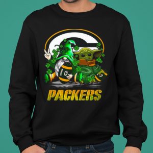 Baby Yoda and Gnome Green Bay Packers St Patrick's Day shirt 5
