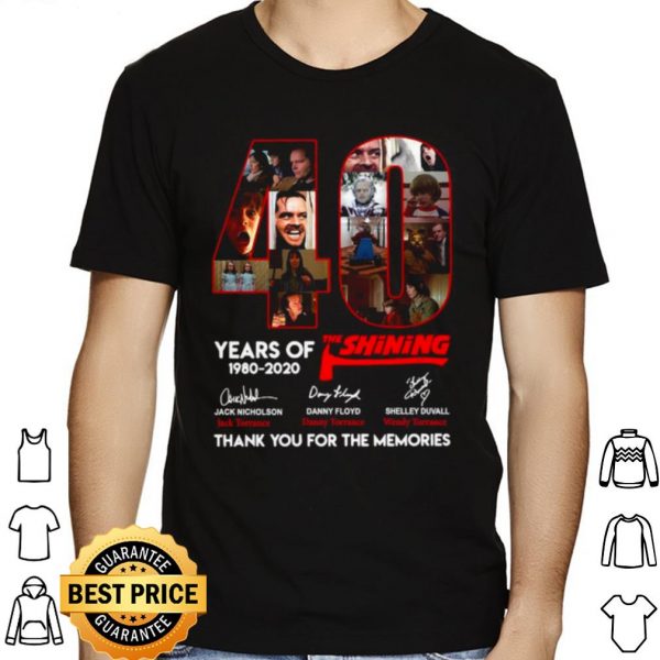 40 Years Of The Shining Thank You For The Memories Signatures shirt 1