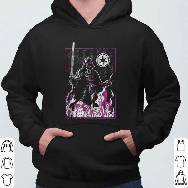 Star Wars Darth Vader Empire Emblem Pink Flame Portrait shirt 3