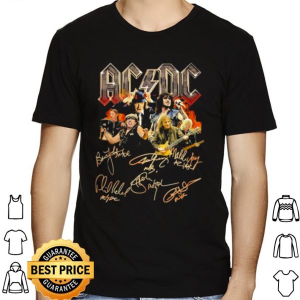 ACDC Band All Members Signatures shirt 1