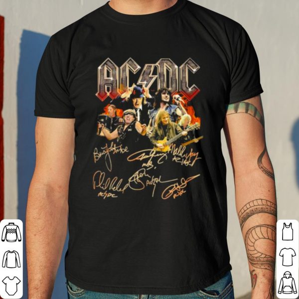 ACDC Band All Members Signatures shirt 4