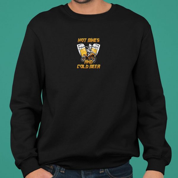 Motorcycle Hot Bikes and Cold Beer shirt 2