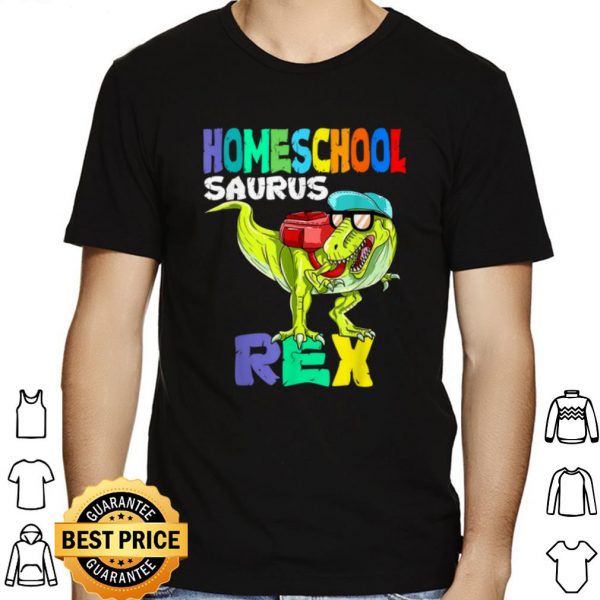 Homeschool saurus Rex Dinosaur Homeschool Back to School shirt 1