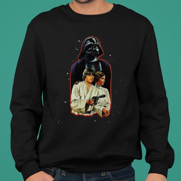 Star Wars Classic Luke Leia Darth Vader Illustration shirt 2