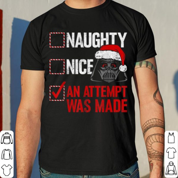 Star Wars Darth Vader Naughty or Nice An Attempy Was Made Checklist shirt 4
